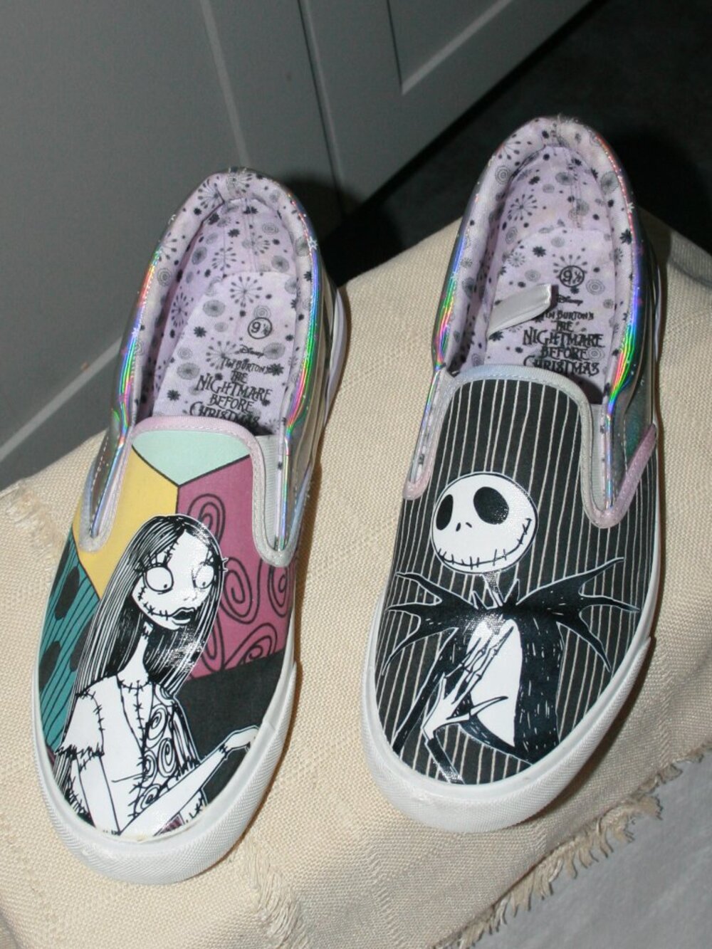 Nightmare Before Christmas Jack & Sally Slip-On Shoes
